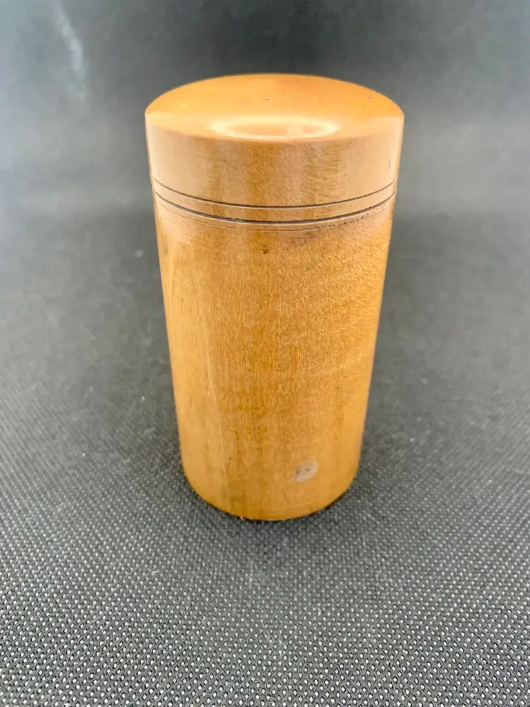 Boîte cylindrique en bois avec bouteille à encre Waterman