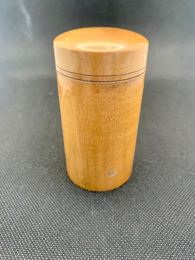 Boîte cylindrique en bois avec bouteille à encre Waterman